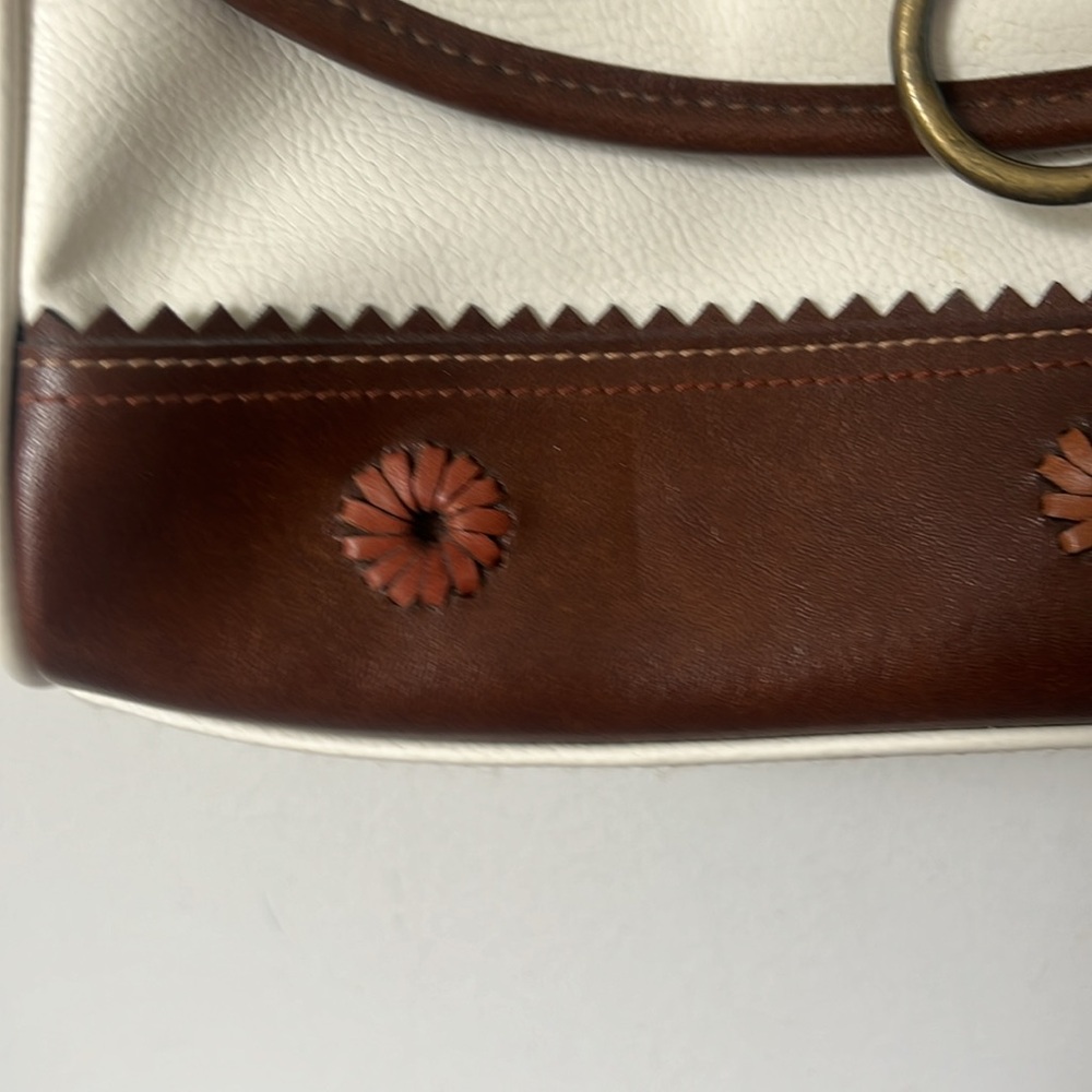 Vtg 90s Liz Claiborne Brown and White Women’s Crossbody Purse 🔴 - Picture 5 of 9